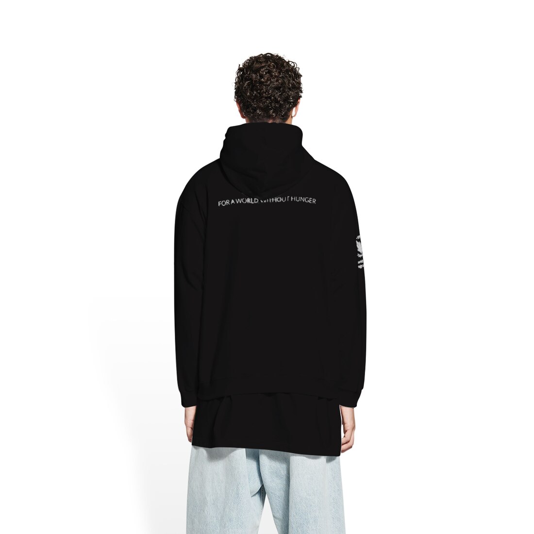 Men's Wfp Hoodie Medium Fit in Black | Balenciaga US