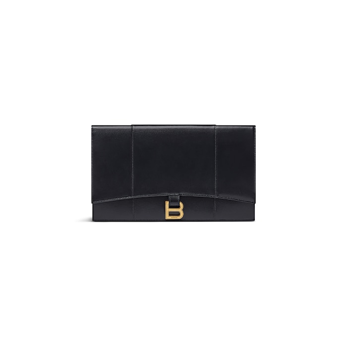 hourglass flache tasche mit überschlag