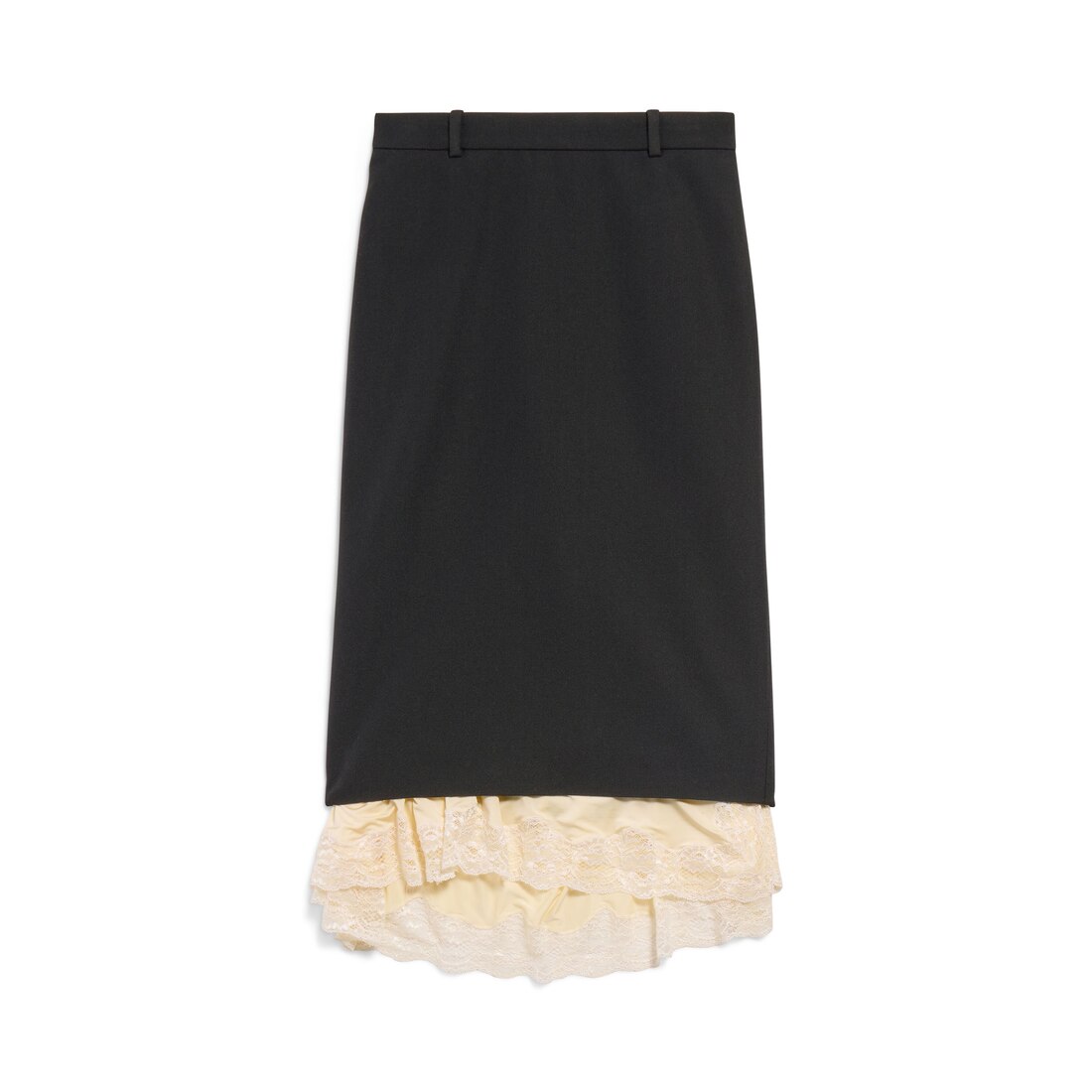 Women's Lingerie Tailored Skirt in Black | Balenciaga US
