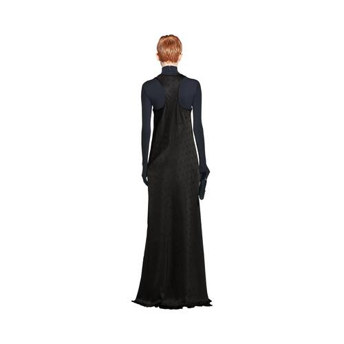 logo letters all over racer back gown