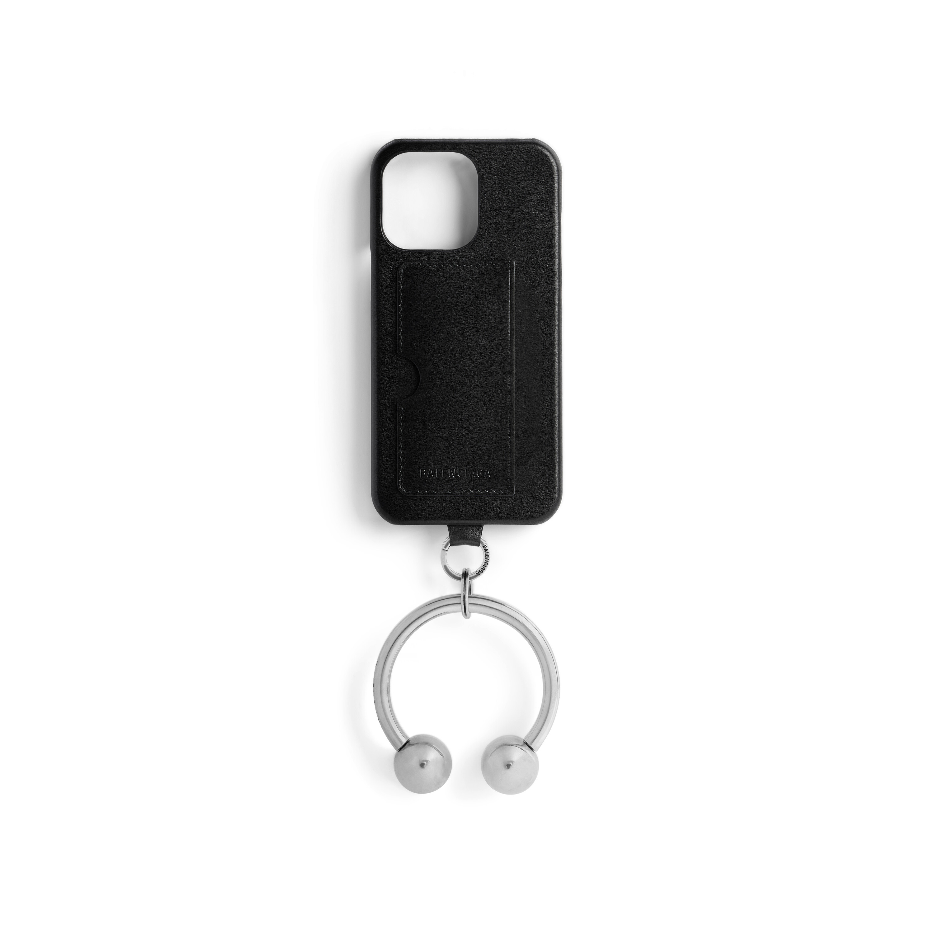 Piercing Phone Case in Black Balenciaga US - Main Image