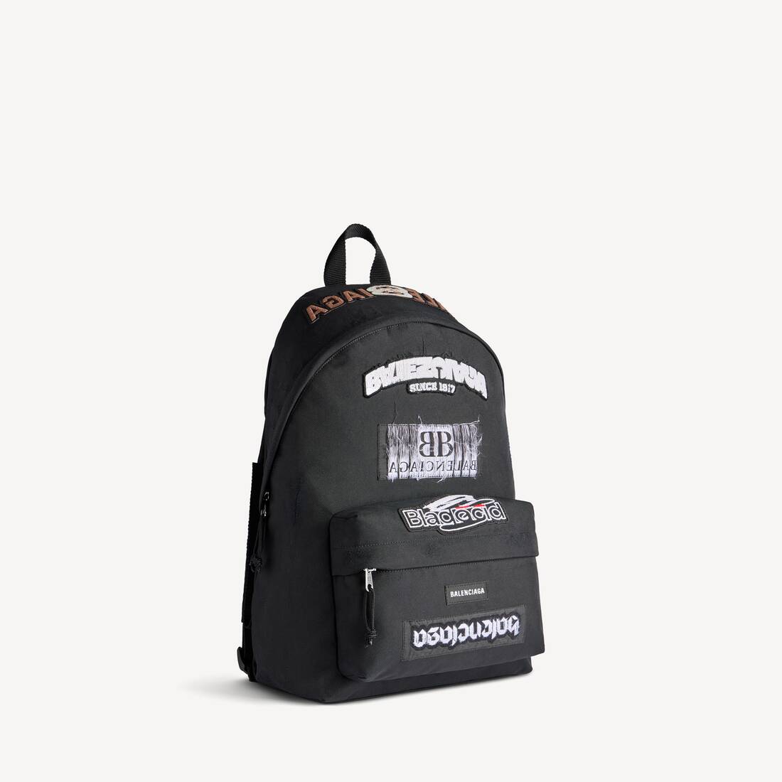 발렌시아가 남성 블랙 익스플로러 백팩 5032212AA6M1000