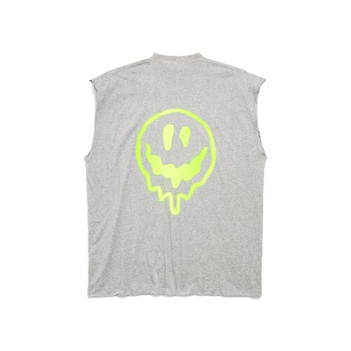 hi there + dripley sleeveless t-shirt