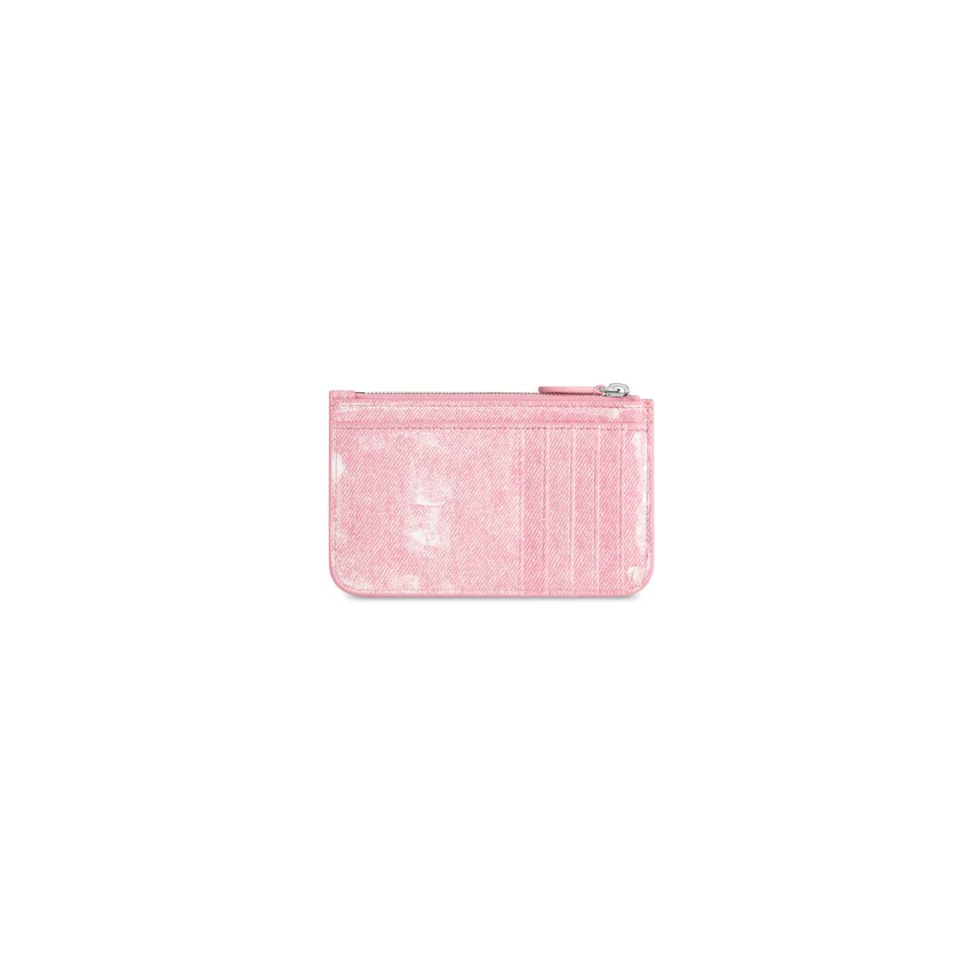 ピンク の ウィメンズ Cash ラージ ロングコイン＆カードホルダー デニムプリント