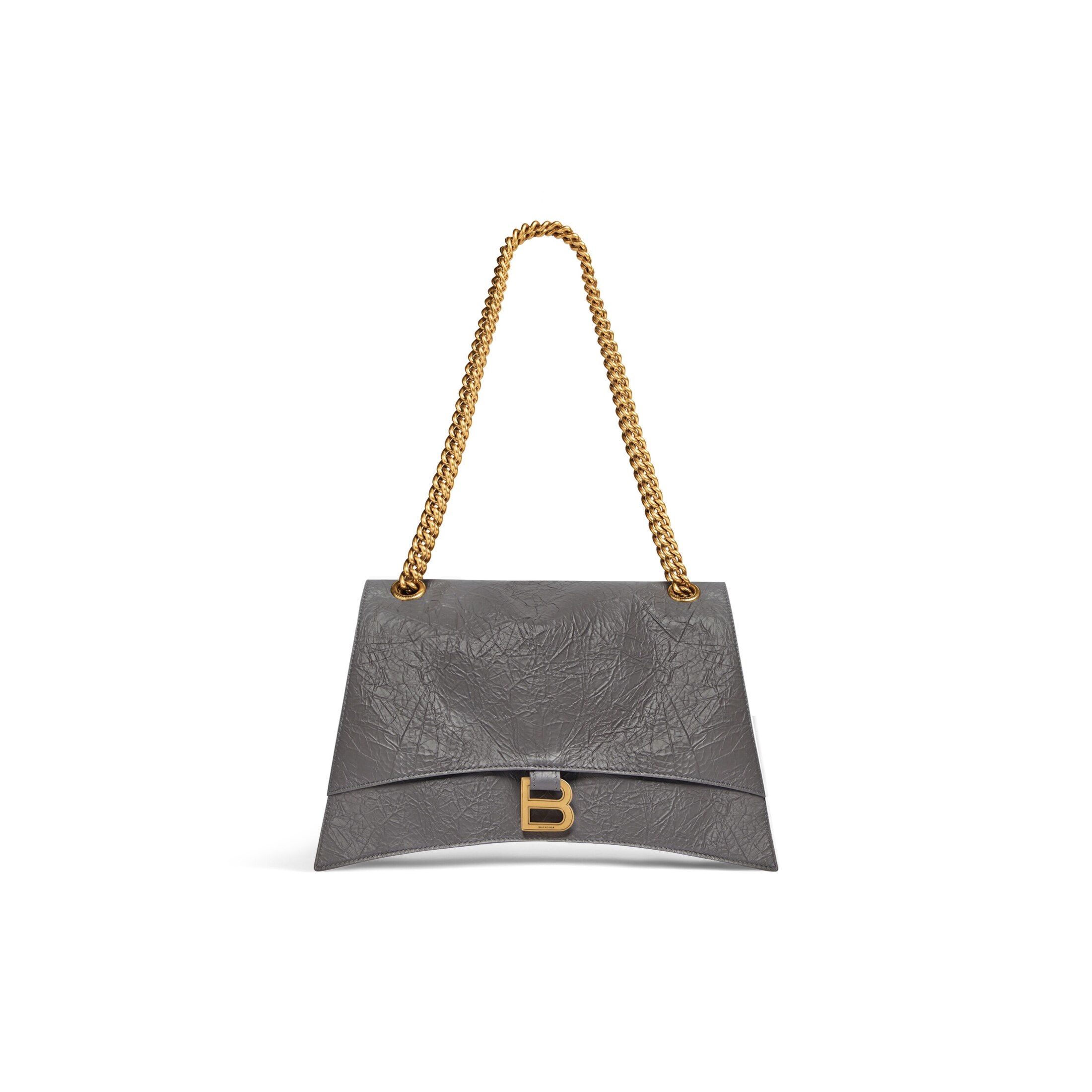 Balenciaga Crush Medium Chain Bag - Grey & Silver - Woman - Calfskin