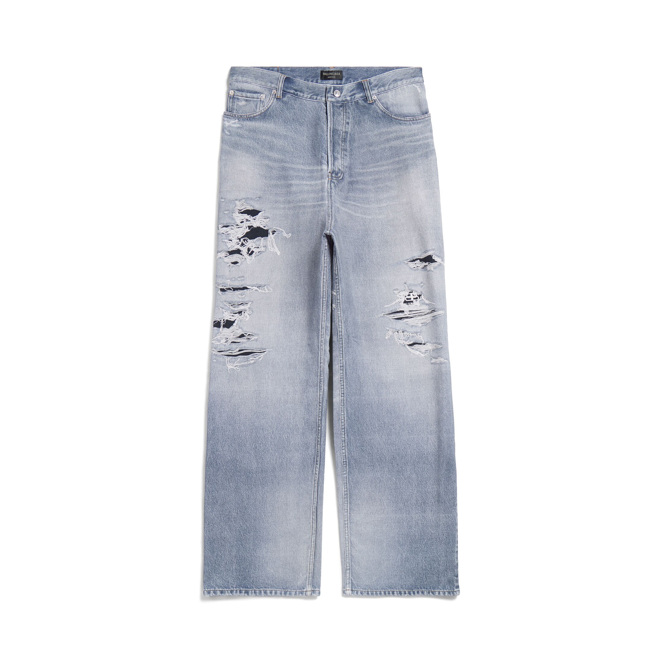 Balenciaga Trompe L'œil Pants - Blue - Man - XS - Cotton