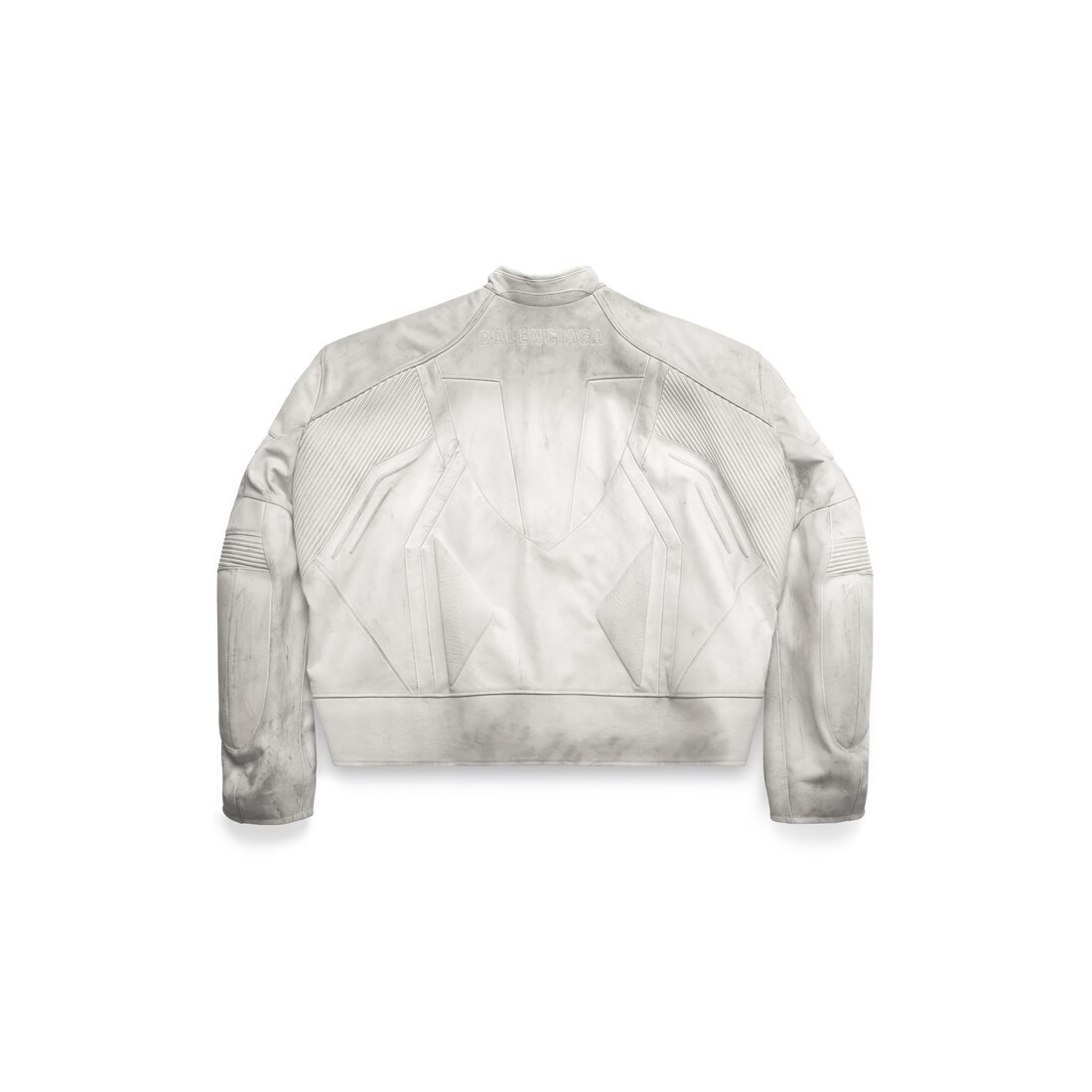 Men's Oversized Biker Jacket in White