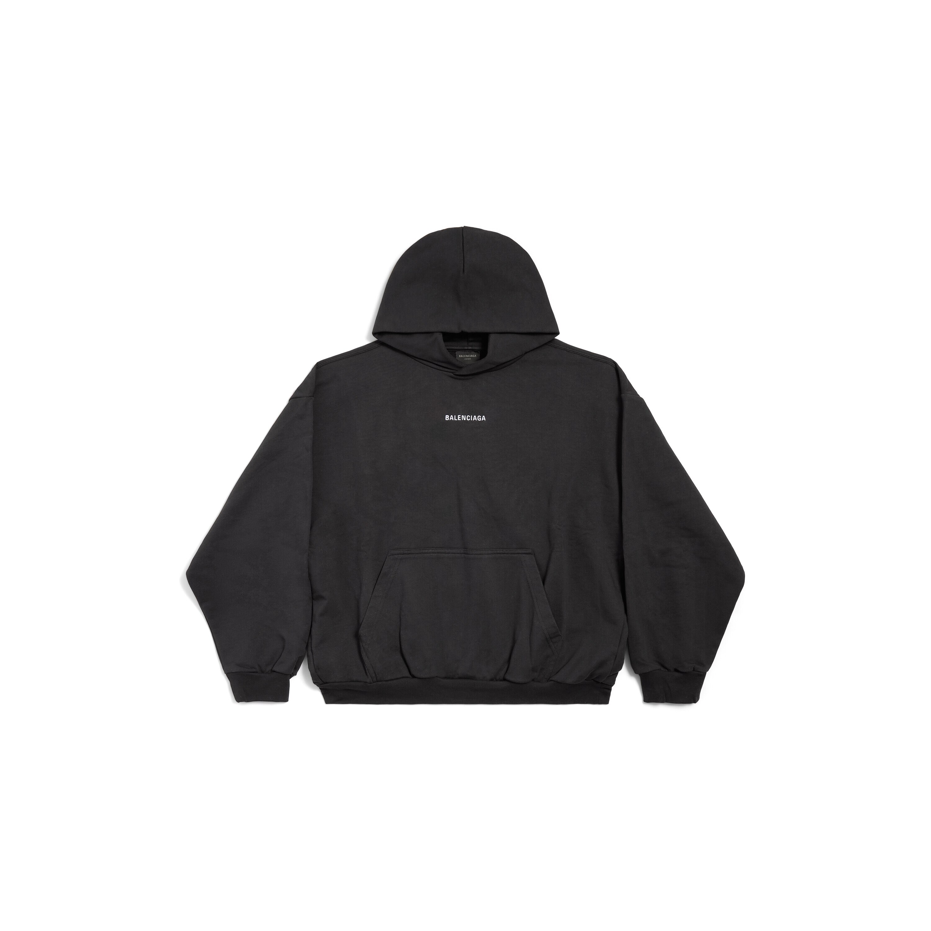 Hoodie New Balenciaga Back Medium Fit in Nero Balenciaga IT