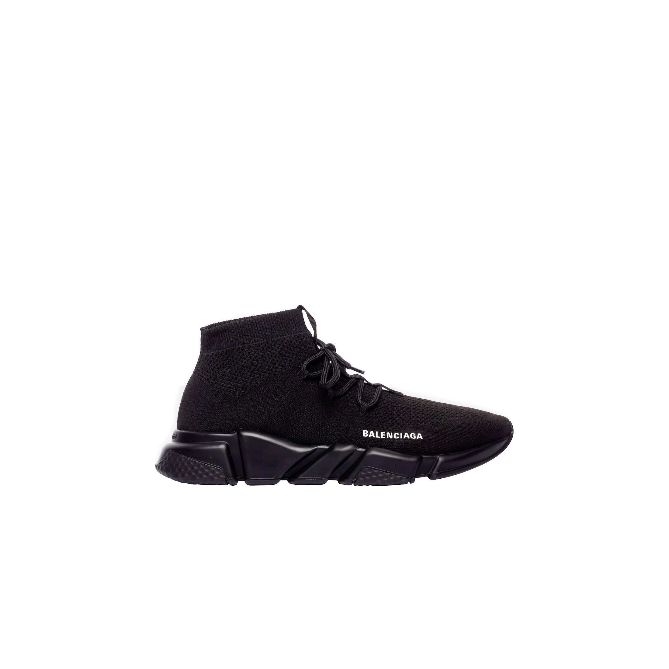 Balenciaga Speed Lace-Up Recycled Knit Sneaker - Black - - 46 - Polyester, Elastane