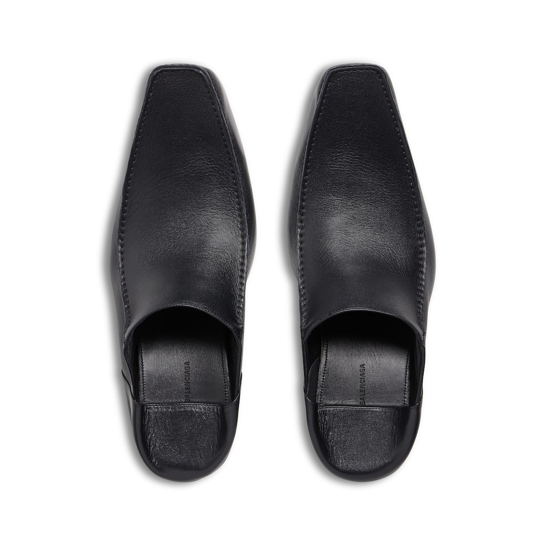 Balenciaga square toe leather mules best sale