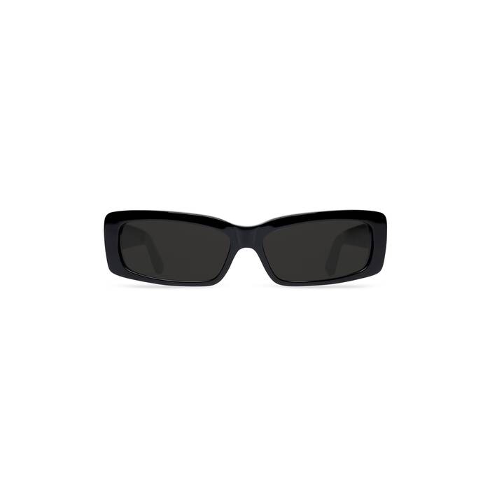 Balenciaga Black Bb Rectangular Sunglasses for Men  Lyst