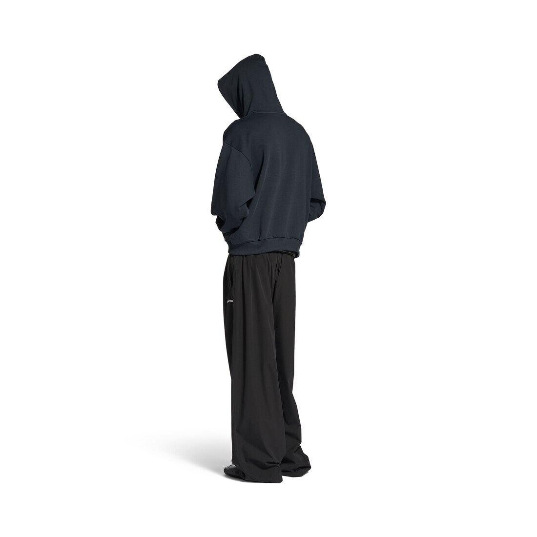 Men's Nano Bb Hoodie Medium Fit in Black Faded | Balenciaga US