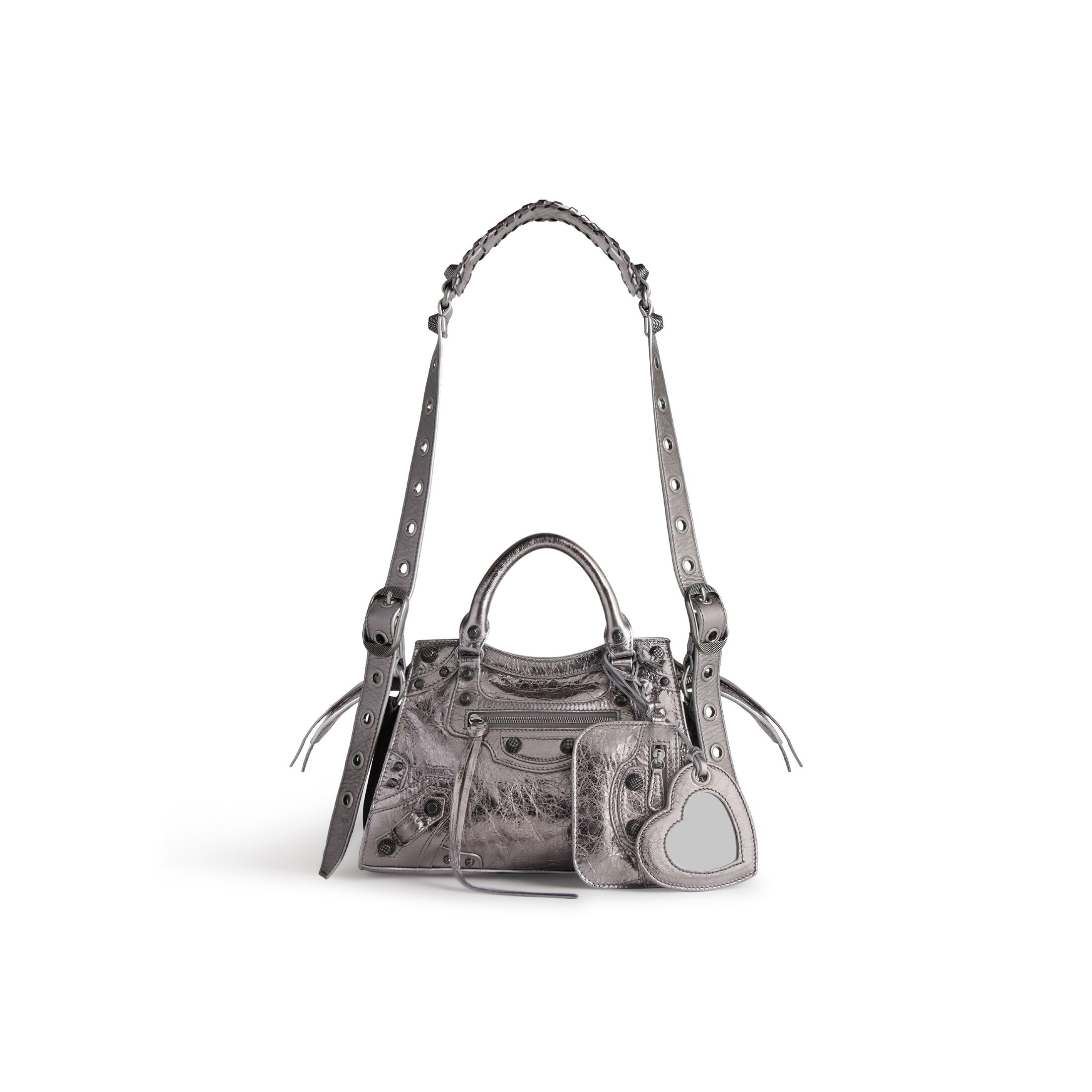 Balenciaga Neo Cagole XS Handbag Metallized - Silver - Women's - Lambskin