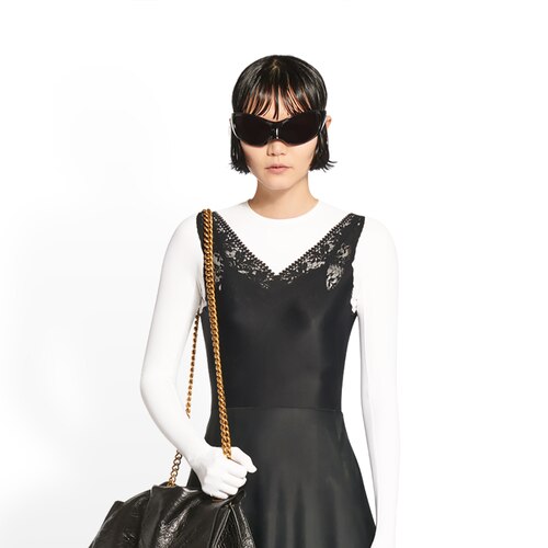 trompe l'oeil slip dress 