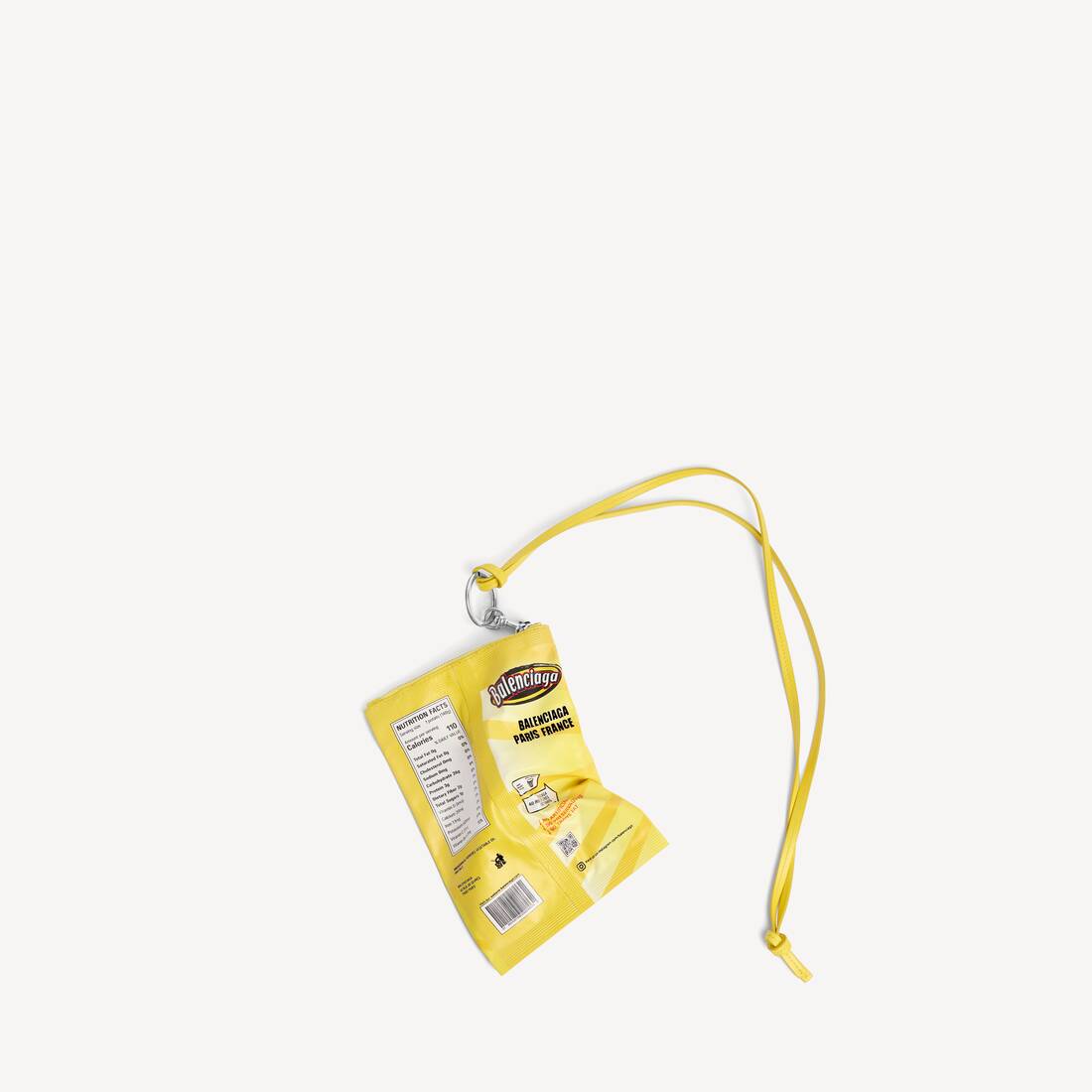 Chips Phone Holder Pouch in Yellow