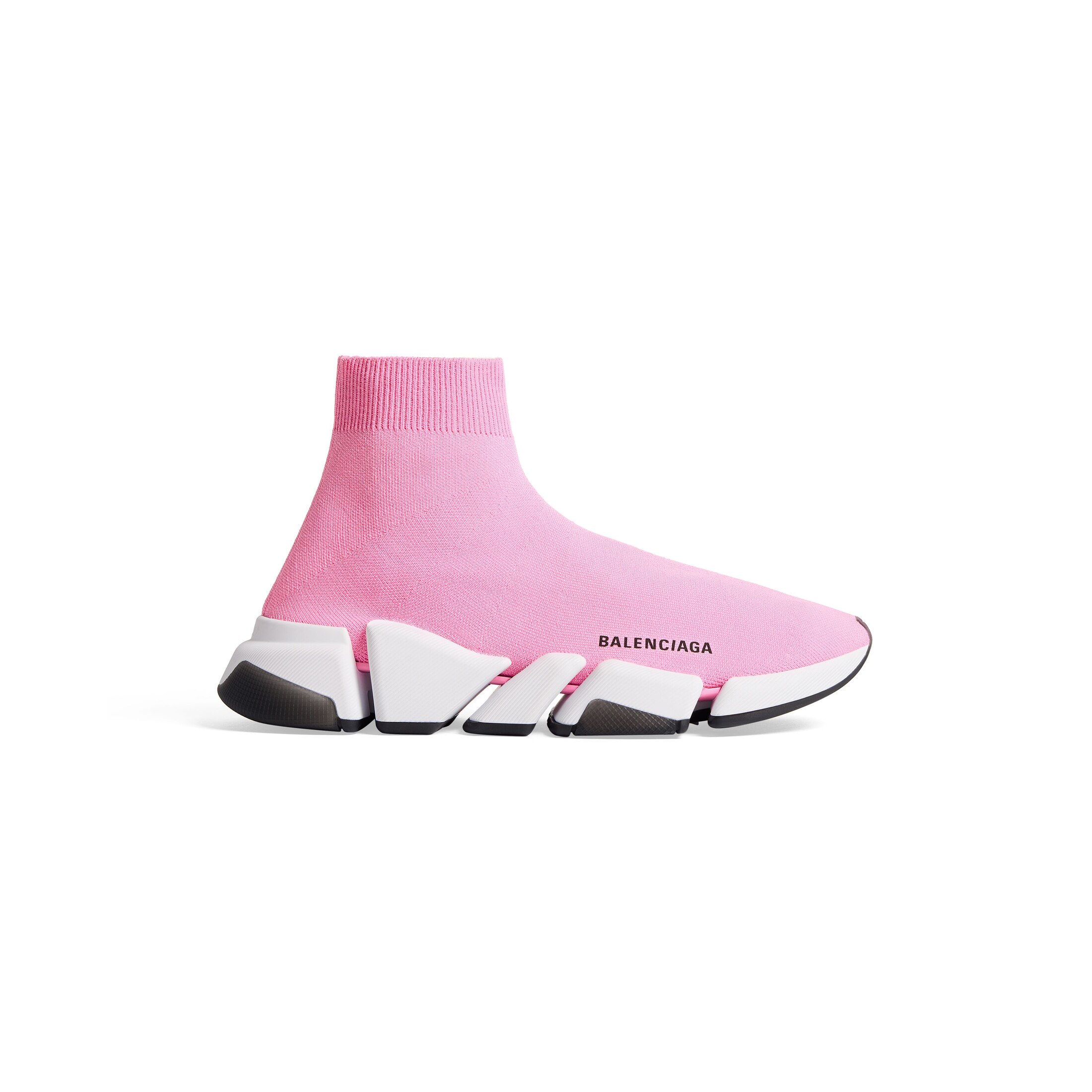 Balenciaga Speed 2.0 Clear Sole Recycled Knit Trainers - Pink - Women's - 9 - Polyester, Elastane