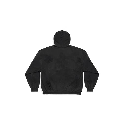 Skater Hoodie Oversized in Black Faded | Balenciaga US