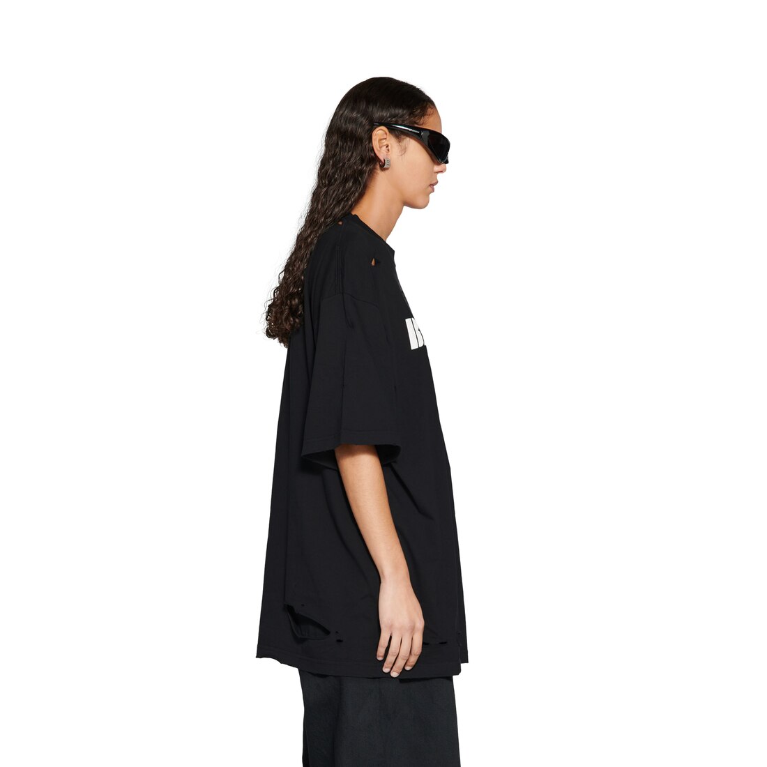 Caps T-shirt Boxy Fit in Black