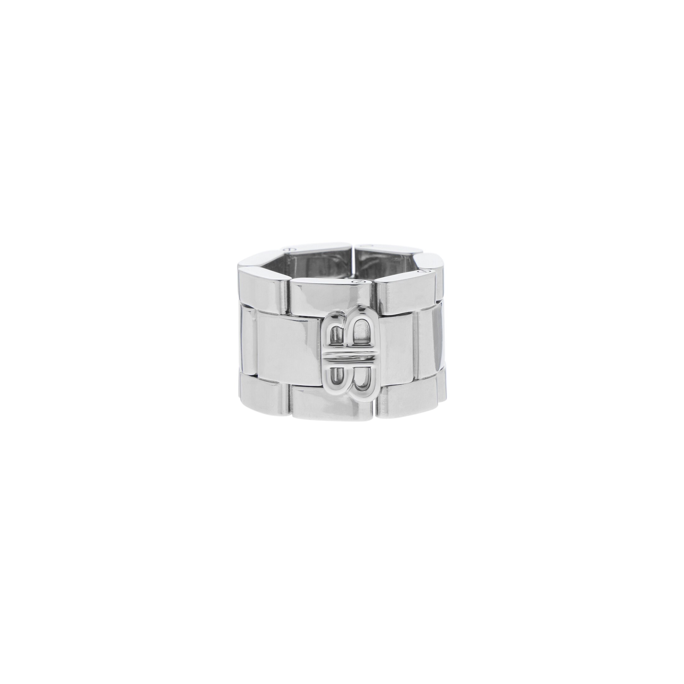 Balenciaga 24/7 Ring - Silver - Woman - 52 - Brass