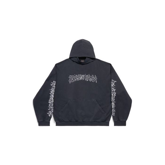 diy metal outline hoodie oversized