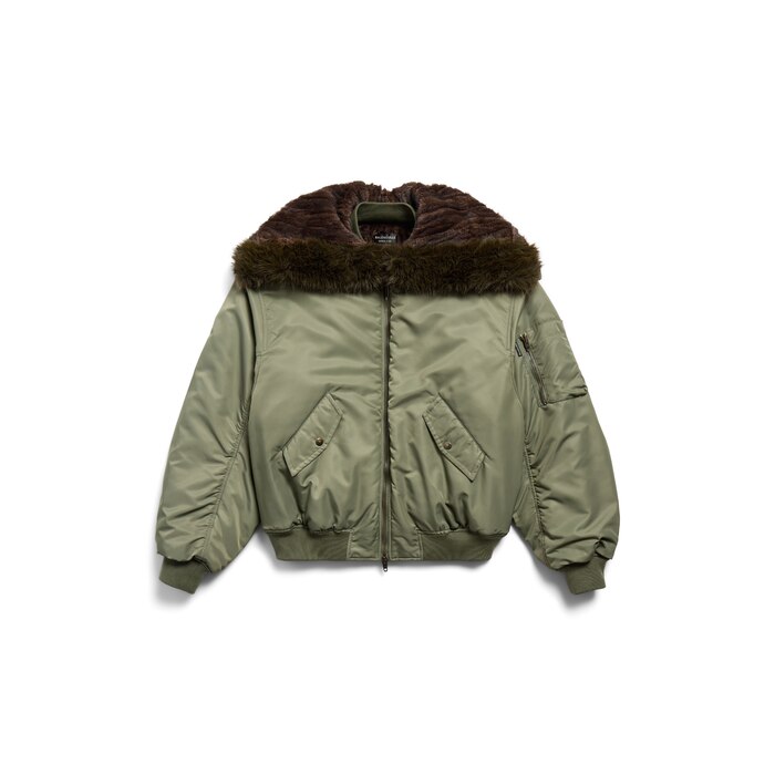 hooded bomber jacket