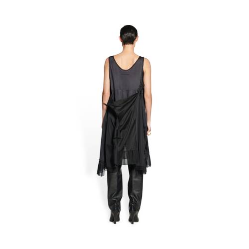 patched slip dress