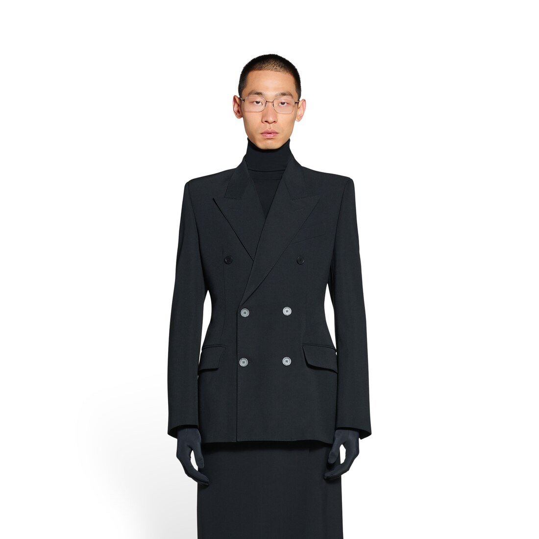 Men's Hourglass Jacket in Black | Balenciaga US