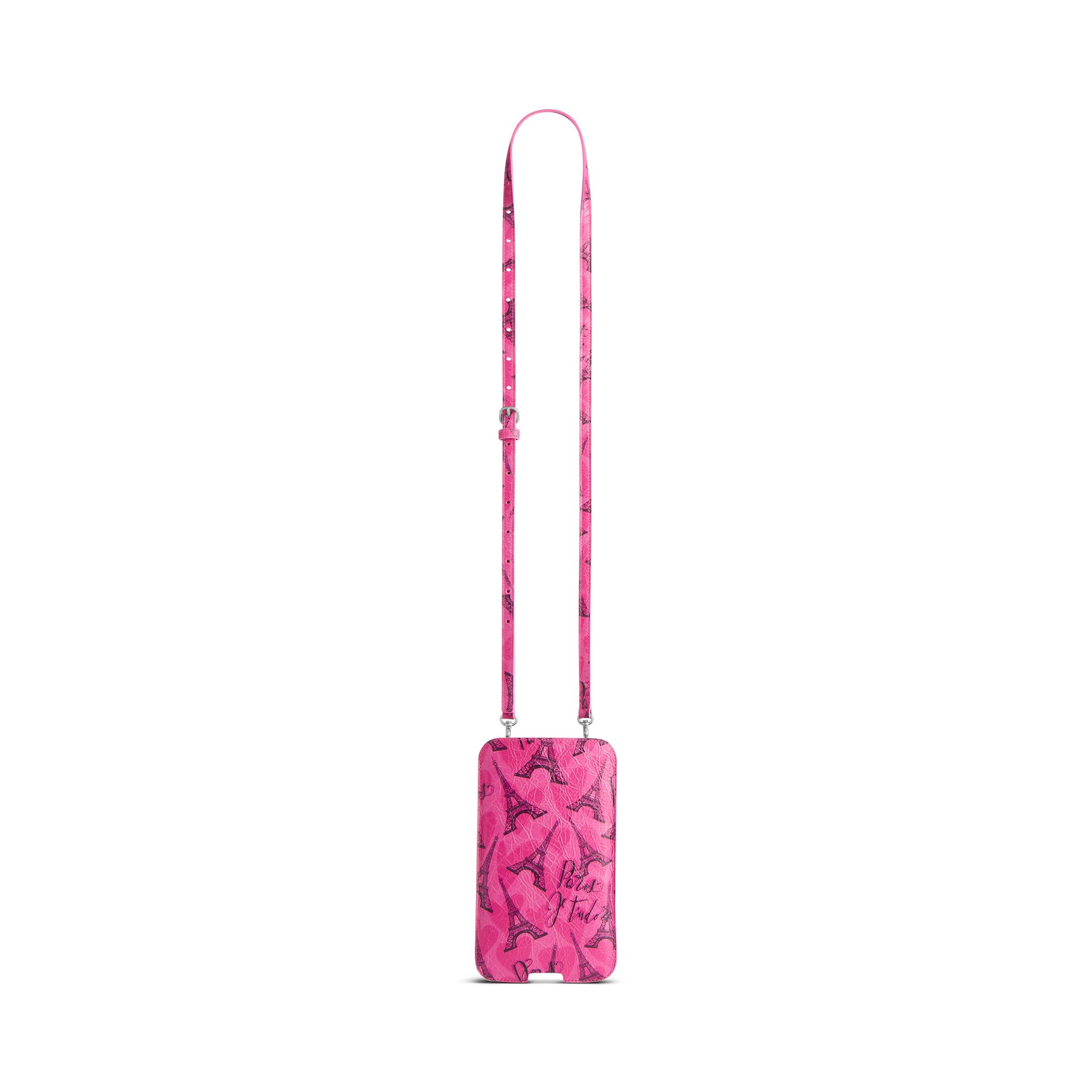 Balenciaga Pochette Per Telefonino Cash - Rosa - Unisex - Pelle Di Agnello