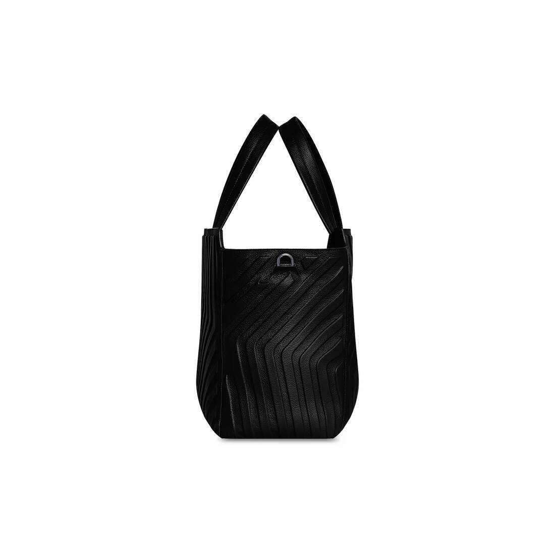 발렌시아가 남성 블랙 카르 미디엄 동서 토트 백 6794612103I1000