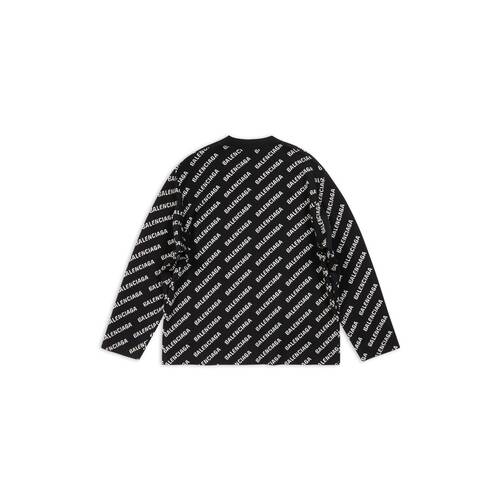 Women's Mini Allover Logo Cardigan in Black | Balenciaga US