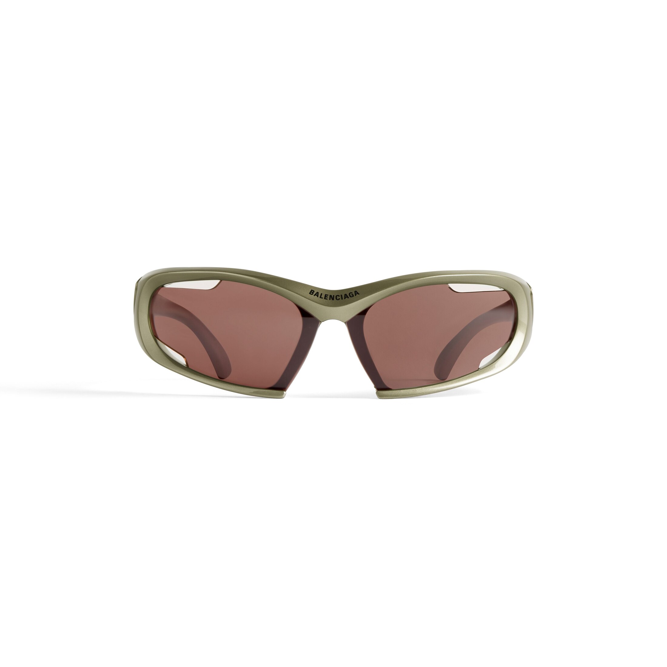 Balenciaga Dynamo Rectangle Sunglasses - Green - Man - Polyamide