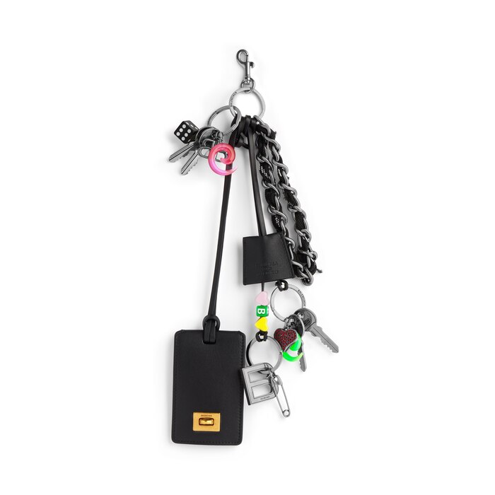 Women's Charm/keychain Shoelace Bb in Black/neon Yellow
