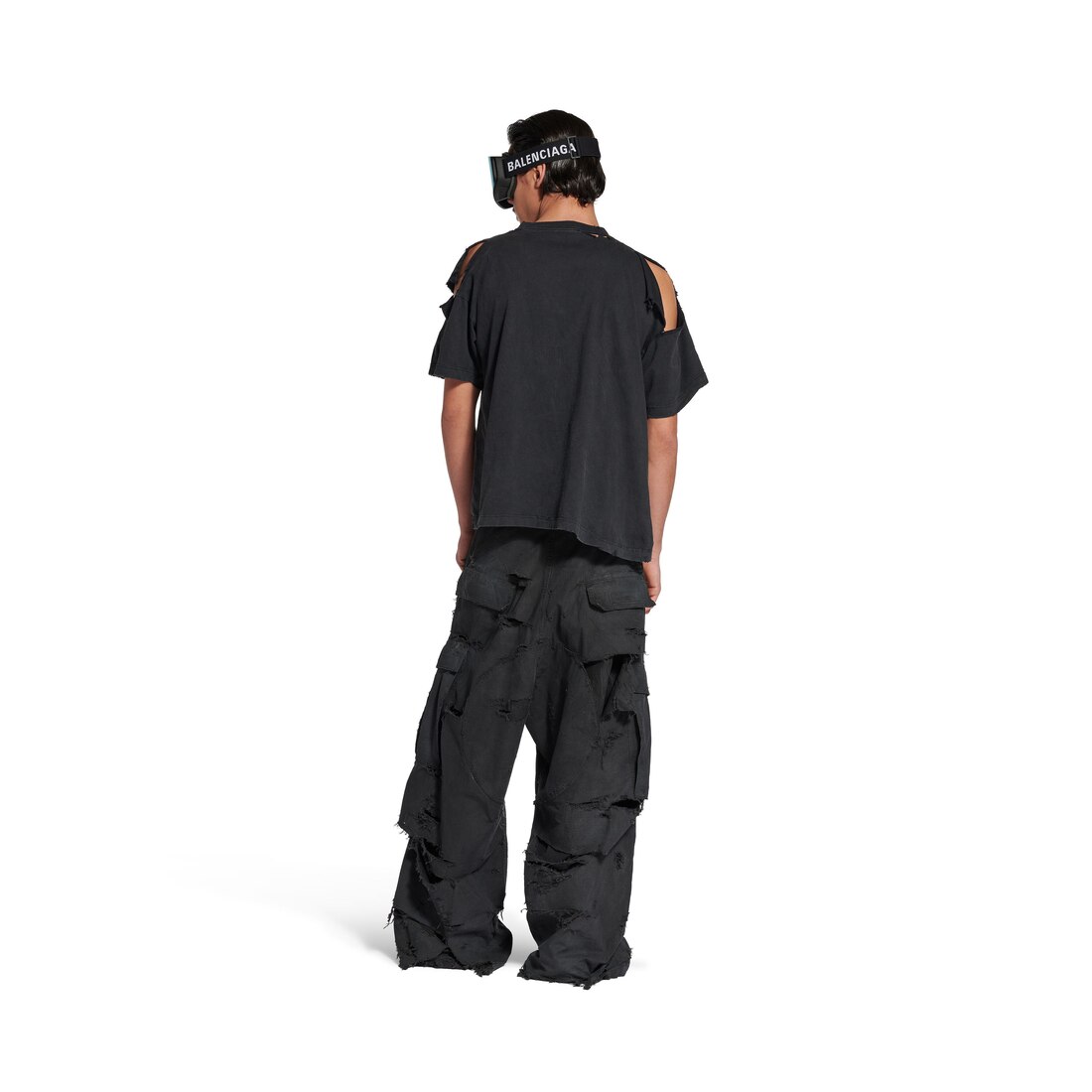 Tシャツ・カットソー Balenciaga I Love Paris Medium Fit T-Shirt Black Faded I Love Paris & Balenciaga T-shirt Medium Fit in Black Faded