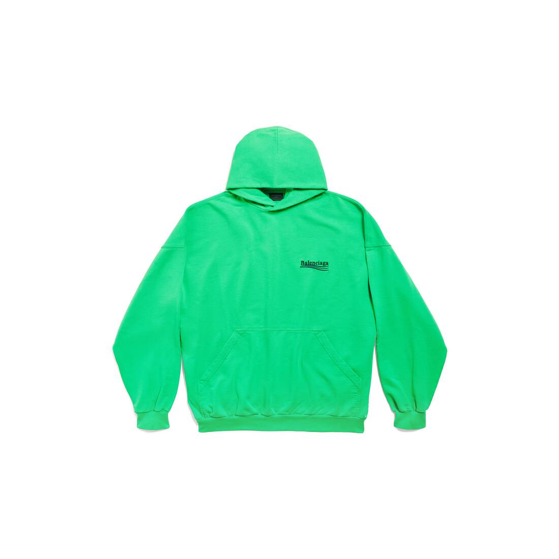 Political Campaign Hoodie Oversized in Green/black/blue | Balenciaga US