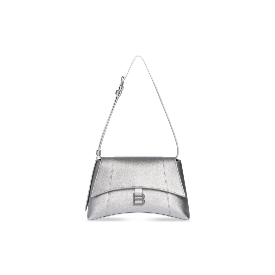 Balenciaga Silver Hourglass Shoulder Bag Balenciaga