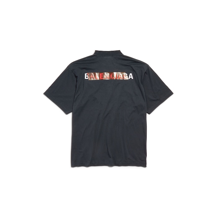 taped balenciaga back tシャツ ミディアムフィット