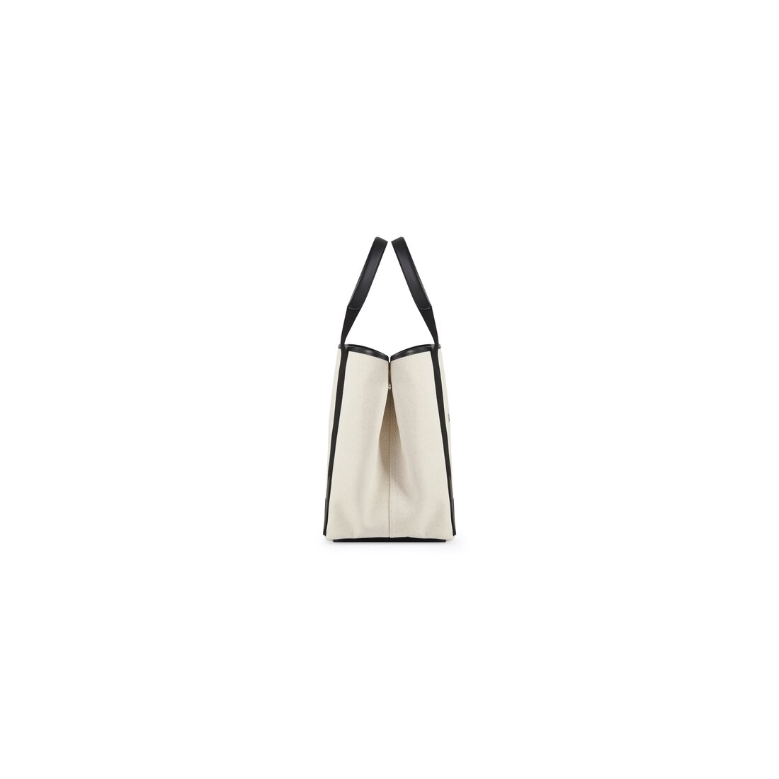 Balenciaga // Cream & Black Cabas Canvas Shoulder Bag – VSP