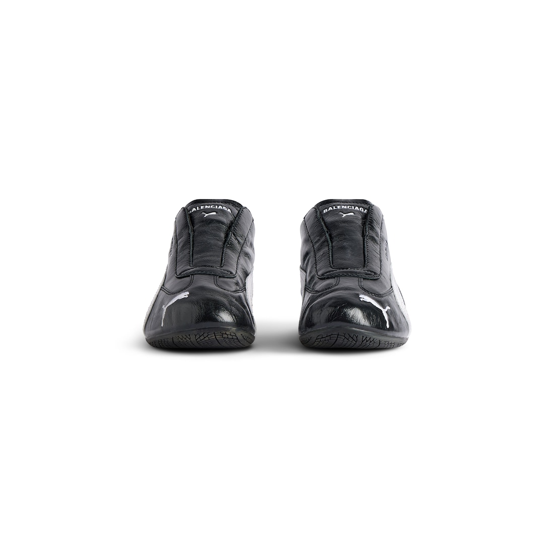 バレンシアガ スニーカースピード ブラック×ホワイト ホワイト の ウィメンズ スピードキャット レザー Balenciaga