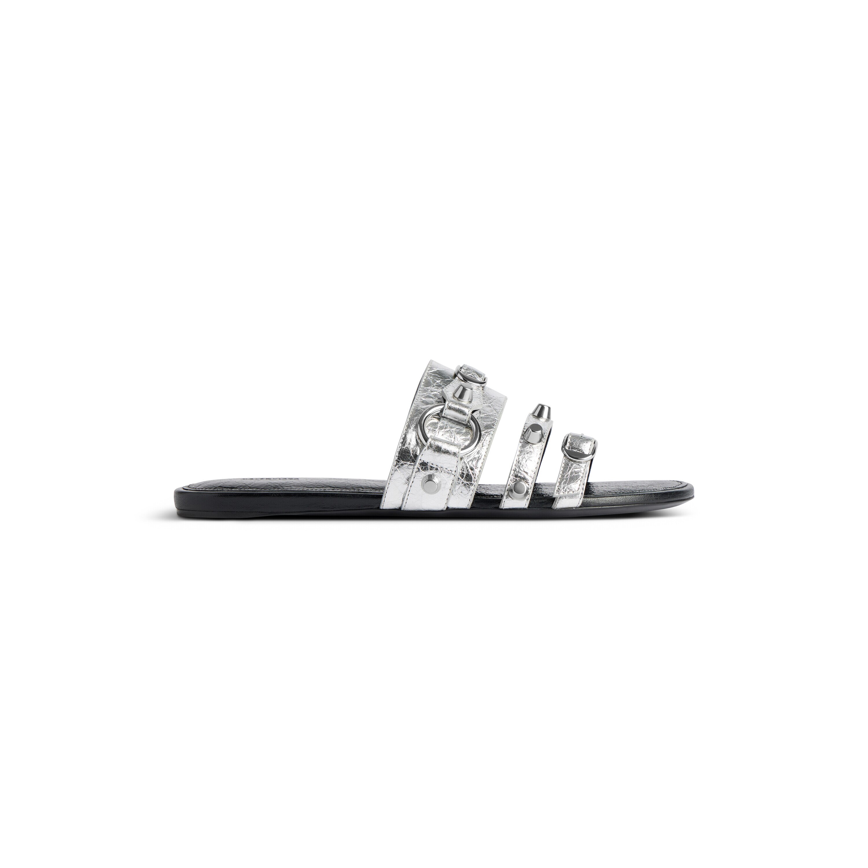 Women's City Mule Flat in Silver