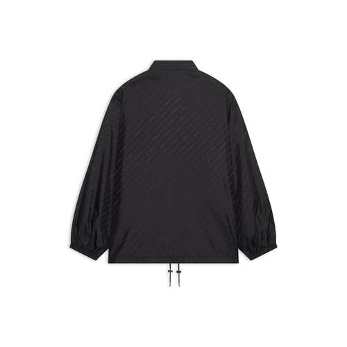 Women's Allover Logo Rain Jacket in Black | Balenciaga US