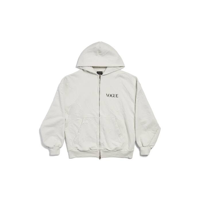 hoodie con zip balenciaga | vogue regular fit