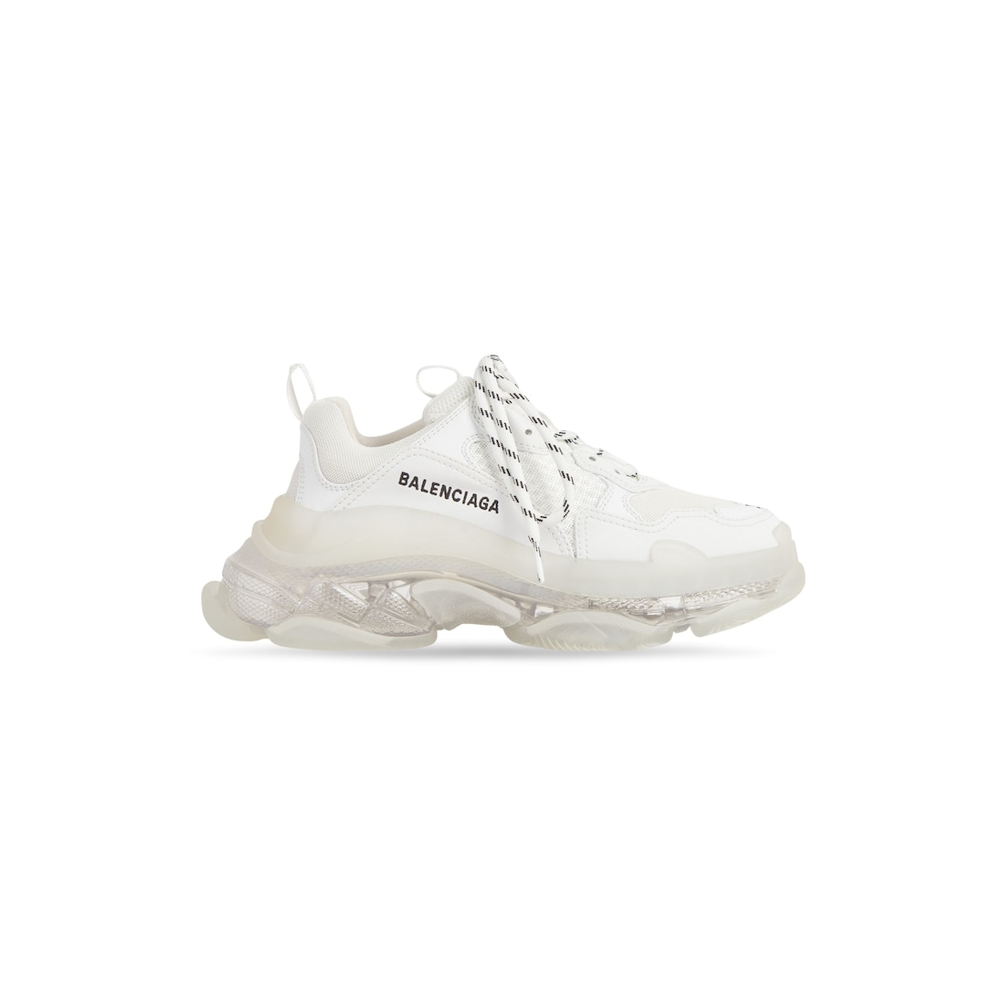 Men's Triple S Clear Sole Sneaker in White | Balenciaga CA