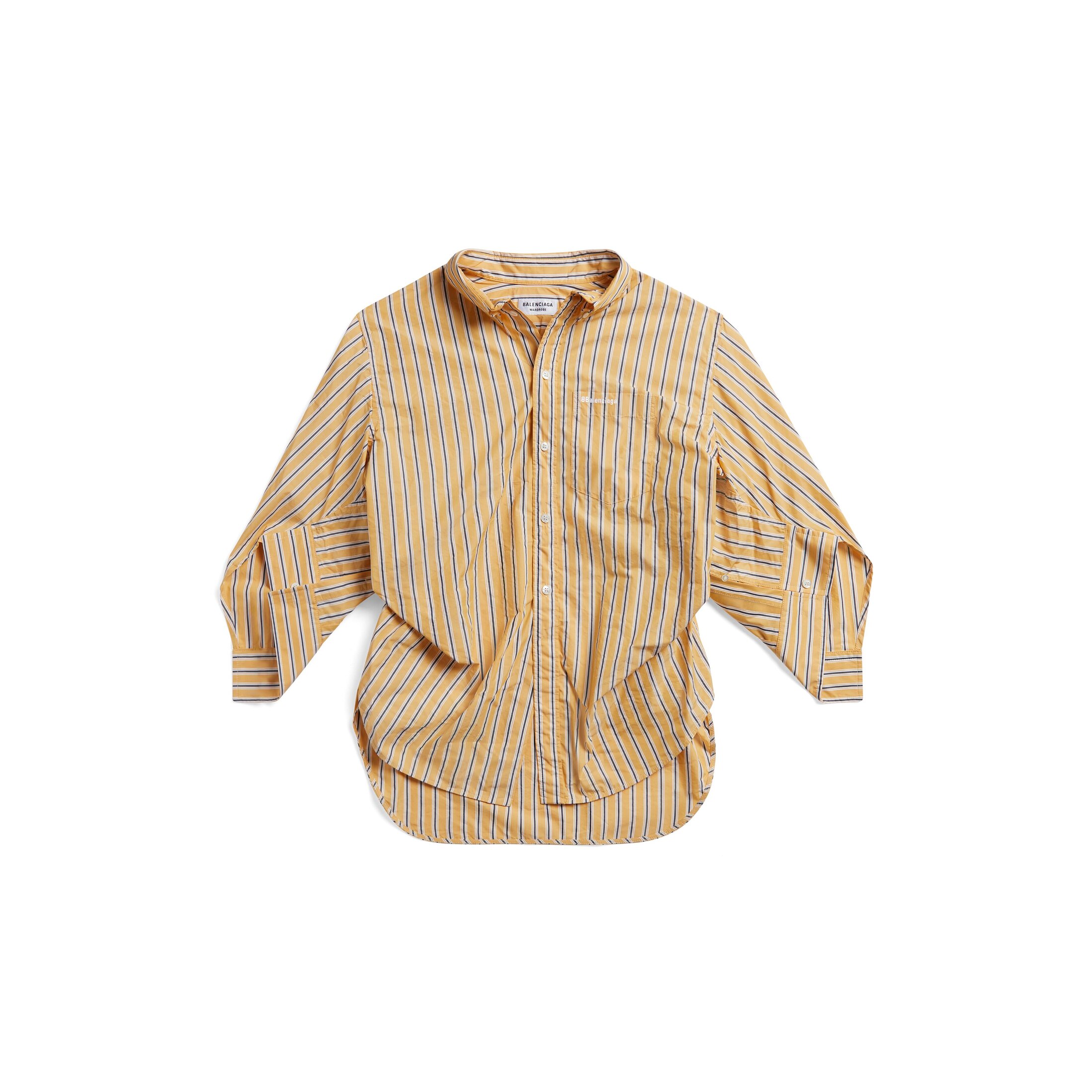 Balenciaga Chemise Swing Twisted BB Corp - Jaune - Femme - 38 - Coton, Polyester &