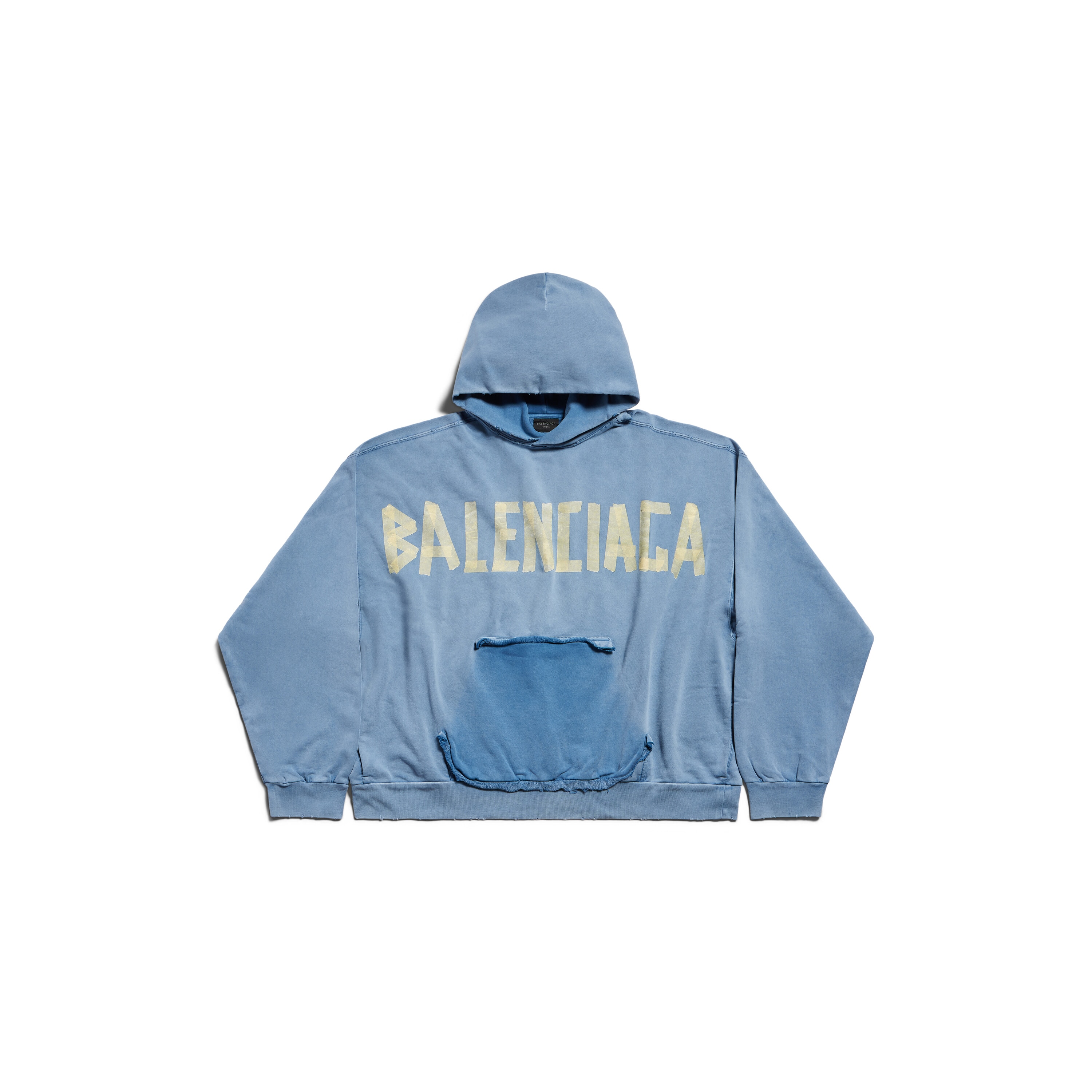 Balenciaga receipt hoodie blue new arrivals