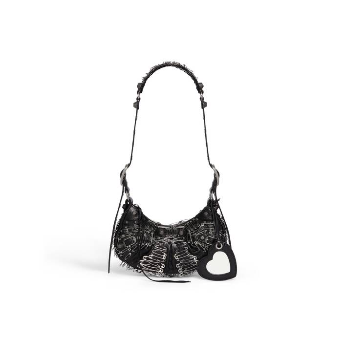 le cagole xs shoulder bag with safety pins 