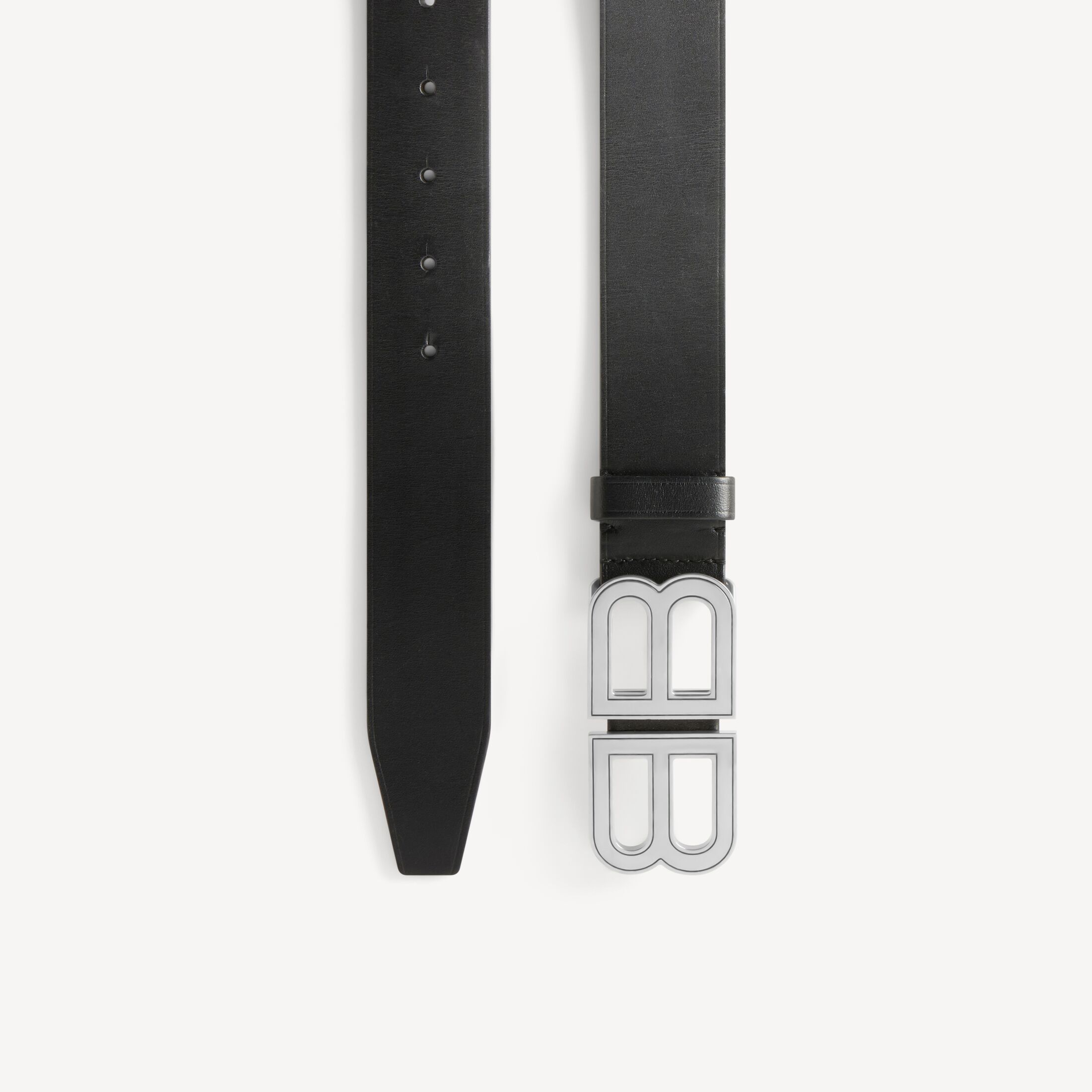 Balenciaga BB Hourglass Large Belt - Black - Men's - 36 - Calfskin