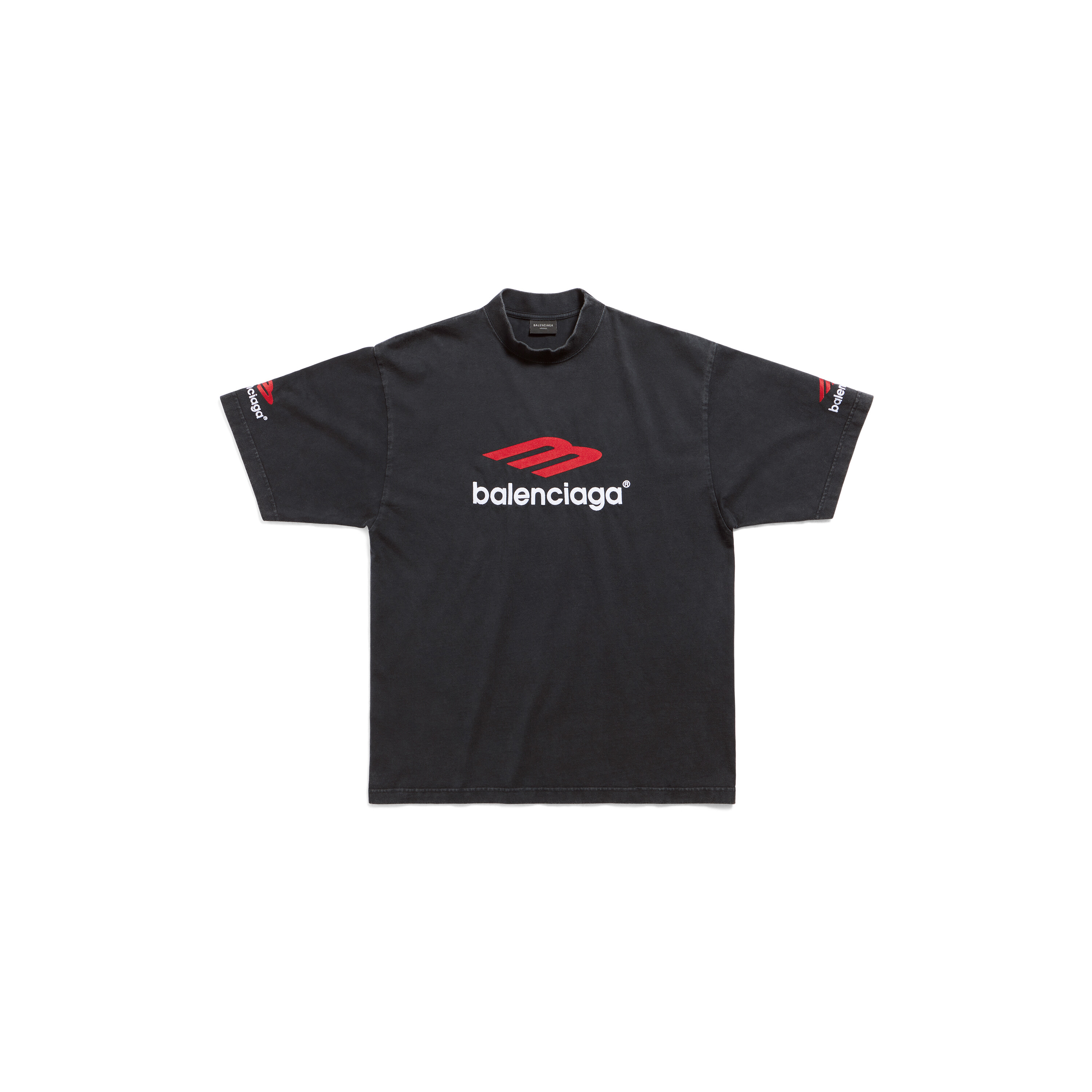 klæde sig ud Høne hensynsløs 3b Sports Icon T-shirt Medium Fit in Black/red/white | Balenciaga US