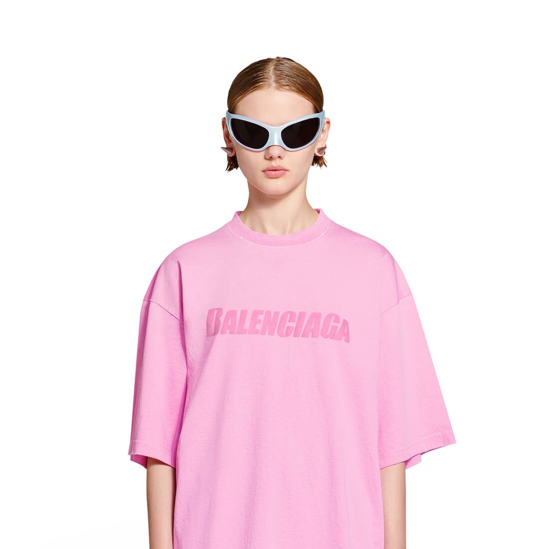 Balenciaga pink shirt womens Clearance