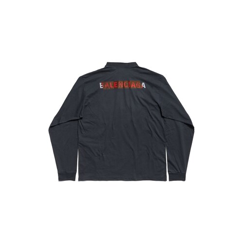 t-shirt à manches longues taped balenciaga back fit medium