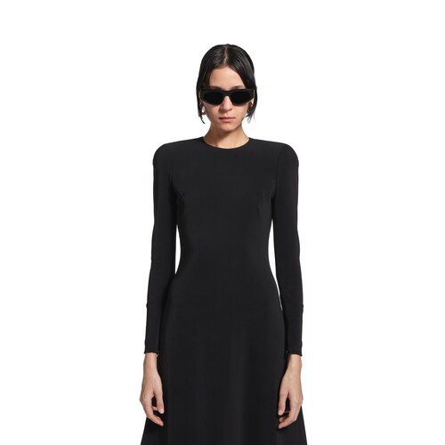 a-line crewneck dress
